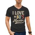 I Love 80's Music Retro Style Nostalgia Cassette 1980s Party Men's V-Neck T-Shirt