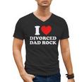 I Love Divorced Dad Rock Joke Men's V-Neck T-Shirt