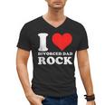 I Love Divorced Dad Rock Quote Men's V-Neck T-Shirt
