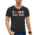 I Love My Gay Dad I Heart My Gay Dad Men's V-Neck T-Shirt I Love My Gay Dad I Heart My Gay Dad Men's V-Neck T-Shirt