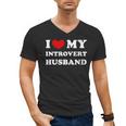 I Love My Introvert Husband I Heart My Introvert Husband Men's V-Neck T-Shirt I Love My Introvert Husband I Heart My Introvert Husband Men's V-Neck T-Shirt
