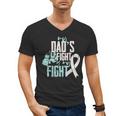 Lung Cancer Dad Ribbon Men's V-Neck T-Shirt