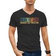 Man Of God Husband Dad Protector Christian Faith Fathers Day Men's V-Neck T-Shirt