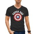Marvel Father's Day Super Dad Captain America Shield Men's V-Neck T-Shirt