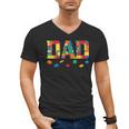 Master Builder Dad Birthday Boy Building Bricks Blocks Daddy Men's V-Neck T-Shirt Master Builder Dad Birthday Boy Building Bricks Blocks Daddy Men's V-Neck T-Shirt