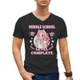 Middle School Level Complete Gaming Graduation Anime Girl Men's V-Neck T-Shirt