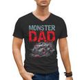 Monster Truck Dad Father's Day Men Men's V-Neck T-Shirt