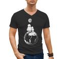 Moon And Astronaut Dad And Baby Space For Father's Day Men's V-Neck T-Shirt