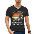 Motorcycle Dad Dirt Bike Shirt Motocross Riding Buddies Men's V-Neck T-Shirt