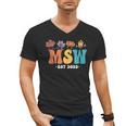 MSW Est 2025 Graduation School Social Worker Shirt Master Men's V-Neck T-Shirt