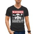 New Dad Prepared For Diaper Duty Daddy Diaper Duty Men's V-Neck T-Shirt