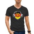 Nostalgia Chest Flag GDR Men's V-Neck T-Shirt Nostalgia Chest Flag GDR Men's V-Neck T-Shirt