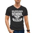 Nursing School Survivor Senior Nurse Graduation TShirt Men's V-Neck T-Shirt