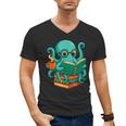 Octopus Reading Book Reading Bookworm Reader Men's V-Neck T-Shirt