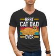 Orange Cat Best Cat Dad Ever Orange Tabby Cat Men's V-Neck T-Shirt