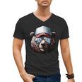 Papa Bear Face Cool Dad Style Retro Fathers Day Daddy Bear Men's V-Neck T-Shirt