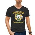 Over Par Under Influence Golf Dad Father Joke Men's V-Neck T-Shirt