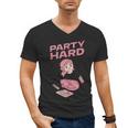 Party Hard Comfortable Stay At Home Introvert Men's V-Neck T-Shirt