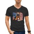 Patriotic German Shepherd Dog Books Baseball American Flag Men's V-Neck T-Shirt Patriotic German Shepherd Dog Books Baseball American Flag Men's V-Neck T-Shirt