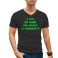 I Paused My Game To Graduate School Graduation Gamer Men's V-Neck T-Shirt