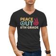 Peace Out 8th Grade Graduation Last Day Of School Men's V-Neck T-Shirt