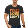 Peace Love Books Men Women Men's V-Neck T-Shirt