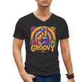 Peace Sign Groovy Vibes Costume Nostalgia Tie Dye Fashion Men's V-Neck T-Shirt