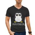 Penguin Papa Father's & Cute Dad Men's V-Neck T-Shirt