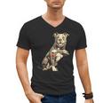 Pitbull I Love Dad Pit Bull Terrier Pettie Dog Owner Father Men's V-Neck T-Shirt Pitbull I Love Dad Pit Bull Terrier Pettie Dog Owner Father Men's V-Neck T-Shirt