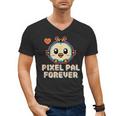Pixel Art Pet Y2K Retro Vintage Digital Nostalgia Y2K Tech Men's V-Neck T-Shirt