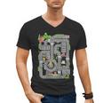 Play Cars On Dad's Back Shirt Kids And Fathers Play Men's V-Neck T-Shirt Play Cars On Dad's Back Shirt Kids And Fathers Play Men's V-Neck T-Shirt