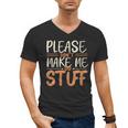 Please Don't Make Me Do Stuff Introvert Teen Lazy Gag Men's V-Neck T-Shirt