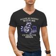 Please Be Patient I'm From The 1900s Retro Raccoon Saying Men's V-Neck T-Shirt