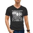 Please Be Patient With Me I'm From The 1900s USA Flag Skull Men's V-Neck T-Shirt Please Be Patient With Me I'm From The 1900s USA Flag Skull Men's V-Neck T-Shirt