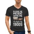 Please Be Patient With Me I'm From The 1900s Vintage Retro Men's V-Neck T-Shirt