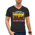 Please Be Patient With Me I'm From The 1900s Vintage Sun Set Men's V-Neck T-Shirt