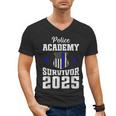 Police Academy Survivor 2025 Graduation Police School Men's V-Neck T-Shirt