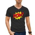POW -Adults Kids Comic Book Cartoon Pop Art Novelty Sarcastic Men's V-Neck T-Shirt