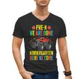 Pre-K Graduation Monster Truck Kindergarten Here We Come Men's V-Neck T-Shirt