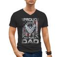 Proud Air Force Dad Shirt Military Family Fathers Day Men's V-Neck T-Shirt