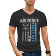 Proud Air Force Dad Of The US Air Force USA Flag Men's V-Neck T-Shirt