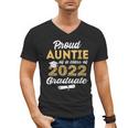 Proud Auntie Of 2022 Graduate Class 2022 Graduation Leopard Men's V-Neck T-Shirt