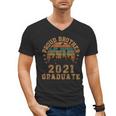 Proud Brother Of 2021 Graduate Senior 21 Vintage Graduation Men's V-Neck T-Shirt