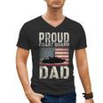 Proud Coast Guard Dad USCG American Flag T-Shirt Men's V-Neck T-Shirt