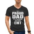 Proud Dad Of a Freaking Awesome EMT Emergency Medical Men's V-Neck T-Shirt Proud Dad Of a Freaking Awesome EMT Emergency Medical Men's V-Neck T-Shirt