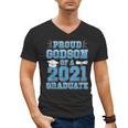 Proud Godson Of a 2021 Graduate School Graduation Family Men's V-Neck T-Shirt