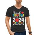 Proud Grandma Of Class Of 2024 Preschool Graduate Graduation Men's V-Neck T-Shirt