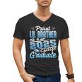 Proud Lil Brother Of 2025 Graduate College Shirt Graduation Men's V-Neck T-Shirt