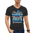 Proud Mom Of 2024 Class Master Graduate Family Graduation Men's V-Neck T-Shirt