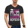 Proud Mom Of A 2024 Senior Graduation Men's V-Neck T-Shirt